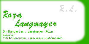 roza langmayer business card